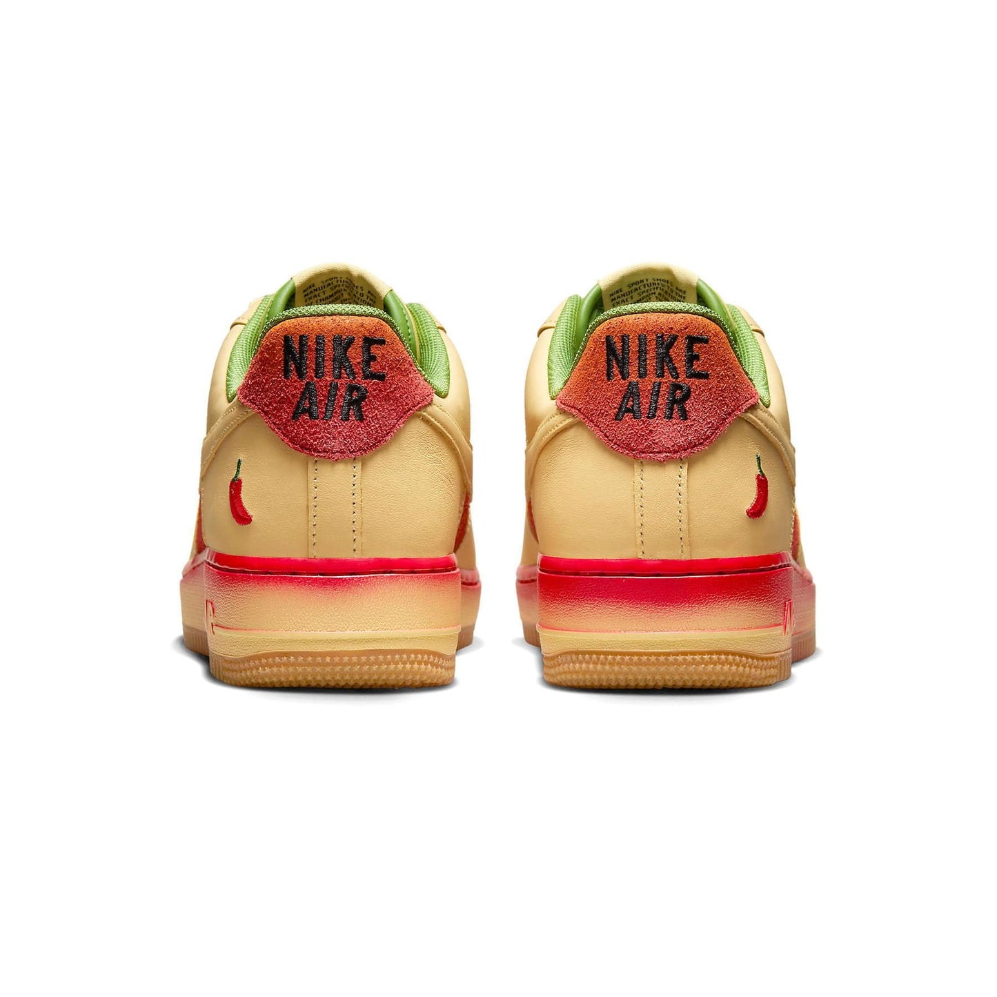 Nike Air Force 1 '07 'Chili Pepper' — UK 3 | EU 35.5 | US 3.5 — Top View