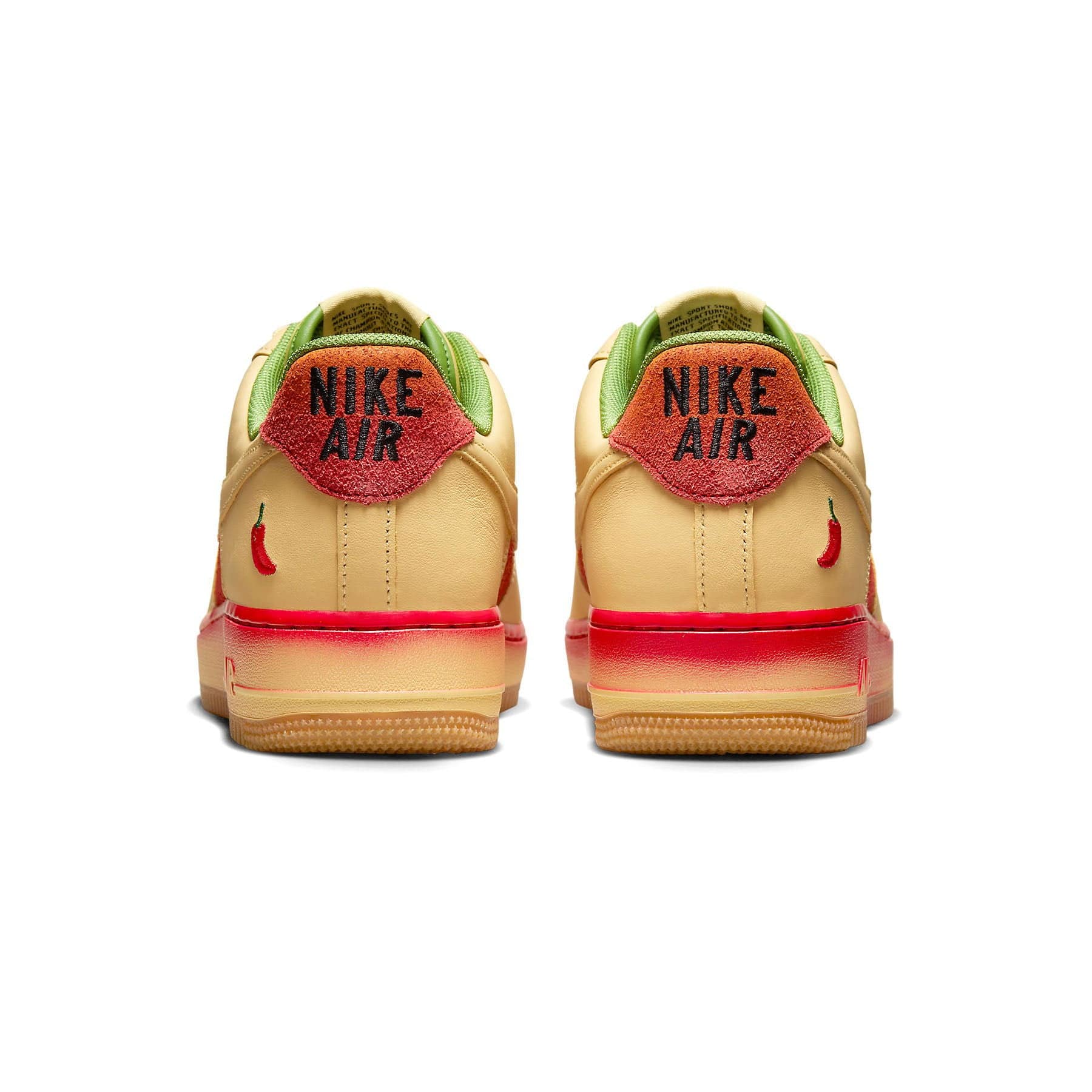 Nike Air Force 1 '07 'Chili Pepper' — UK 3 | EU 35.5 | US 3.5 — Top View