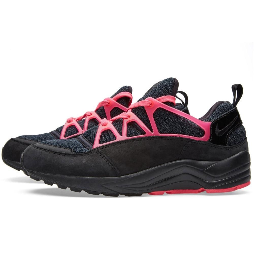 NIKE AIR HUARACHE LIGHT FC Black & Pink Flash — UK 3 | EU 35.5 | US 3.5 — Front View