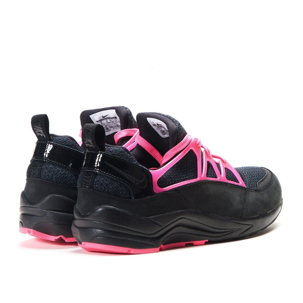 NIKE AIR HUARACHE LIGHT FC Black & Pink Flash — UK 3 | EU 35.5 | US 3.5 — Top View