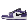 Air Jordan 1 Low GS "Court Purple White" — UK 13.5 | EU 32 | US 1Y — Front View