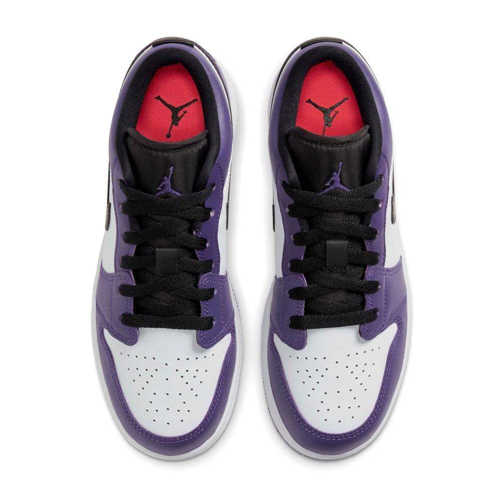Air Jordan 1 Low GS "Court Purple White" — UK 13.5 | EU 32 | US 1Y — Back View