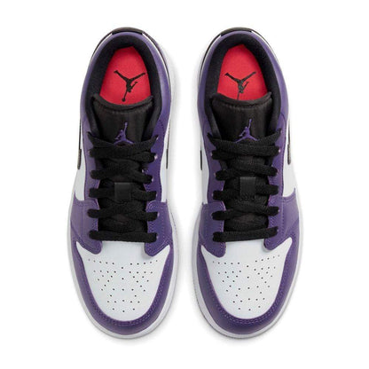 Air Jordan 1 Low GS "Court Purple White" — UK 13.5 | EU 32 | US 1Y — Back View