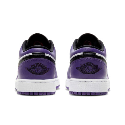 Air Jordan 1 Low GS "Court Purple White" — UK 13.5 | EU 32 | US 1Y — Top View