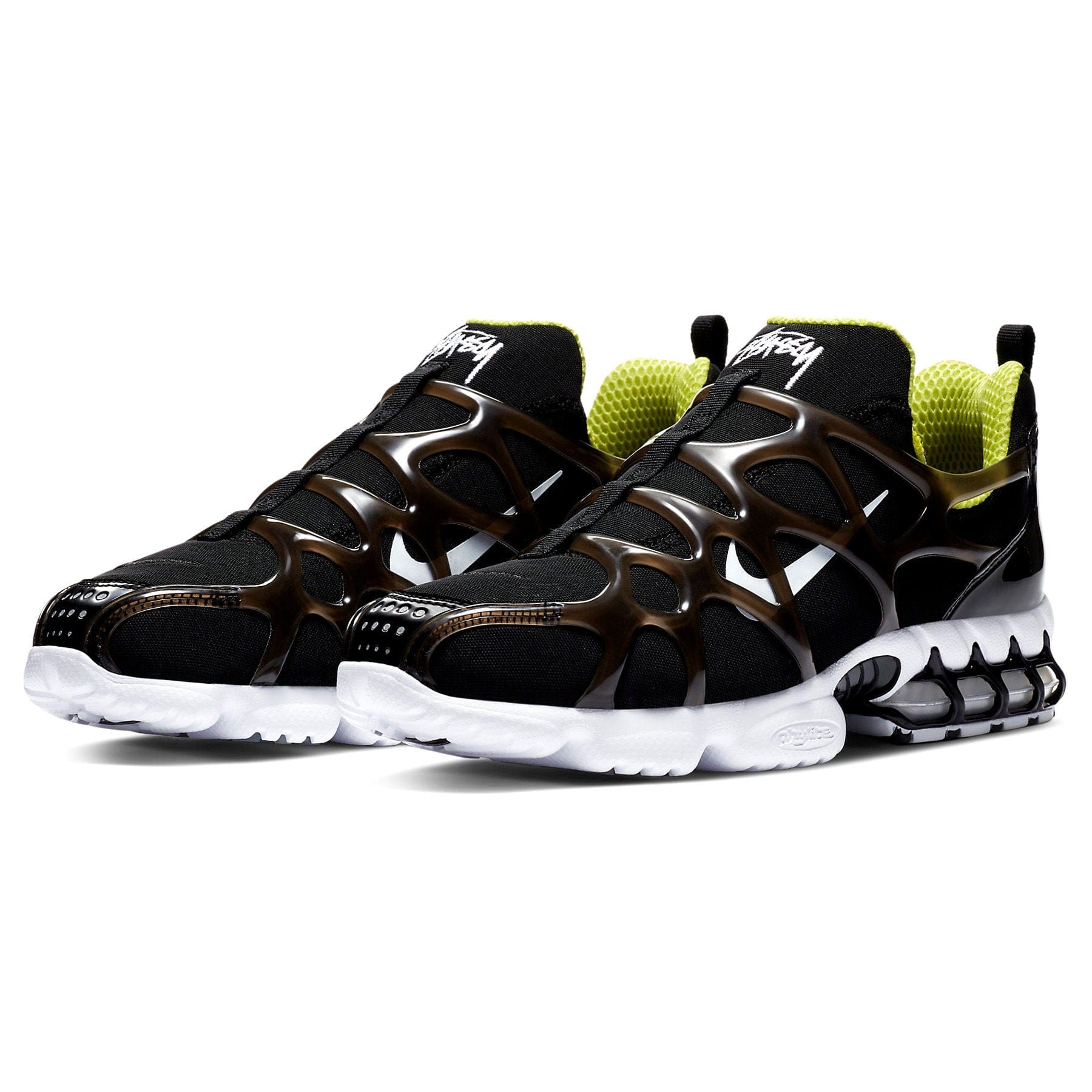 Air Zoom Spiridon Kukini x Stussy 'Black' — UK 3 | EU 35.5 | US 3.5 — Side View