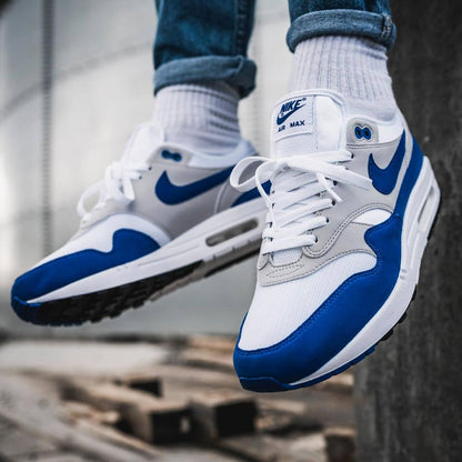 Nike Air Max 1 OG Anniversary White-Game Royal — UK 3 | EU 35.5 | US 3.5 — Detail View