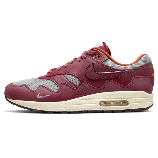 Patta x Nike Air Max 1 'Rush Maroon' — UK 3 | EU 35.5 | US 3.5 — Front View