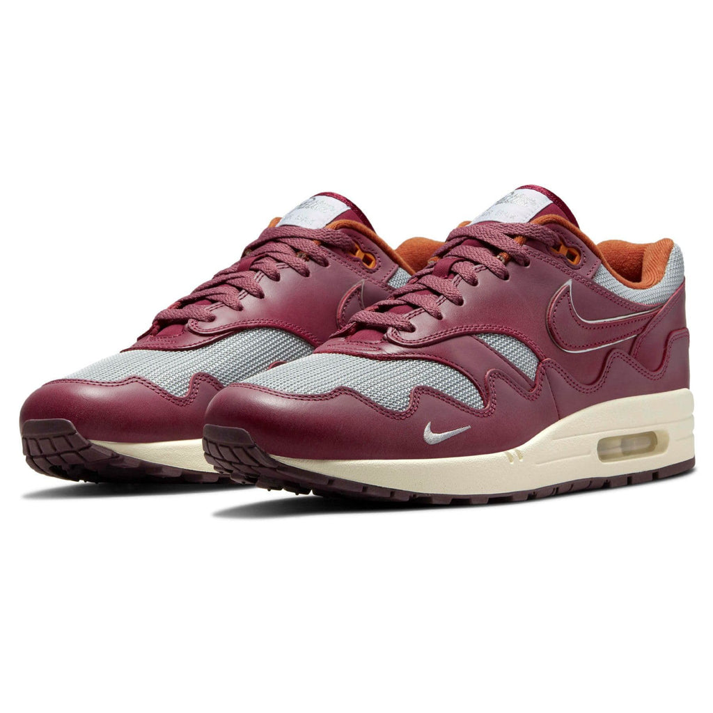 Patta x Nike Air Max 1 'Rush Maroon' — UK 3 | EU 35.5 | US 3.5 — Side View