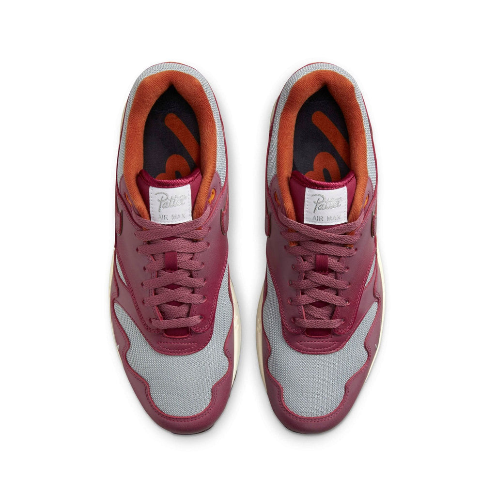 Patta x Nike Air Max 1 'Rush Maroon' — UK 3 | EU 35.5 | US 3.5 — Back View