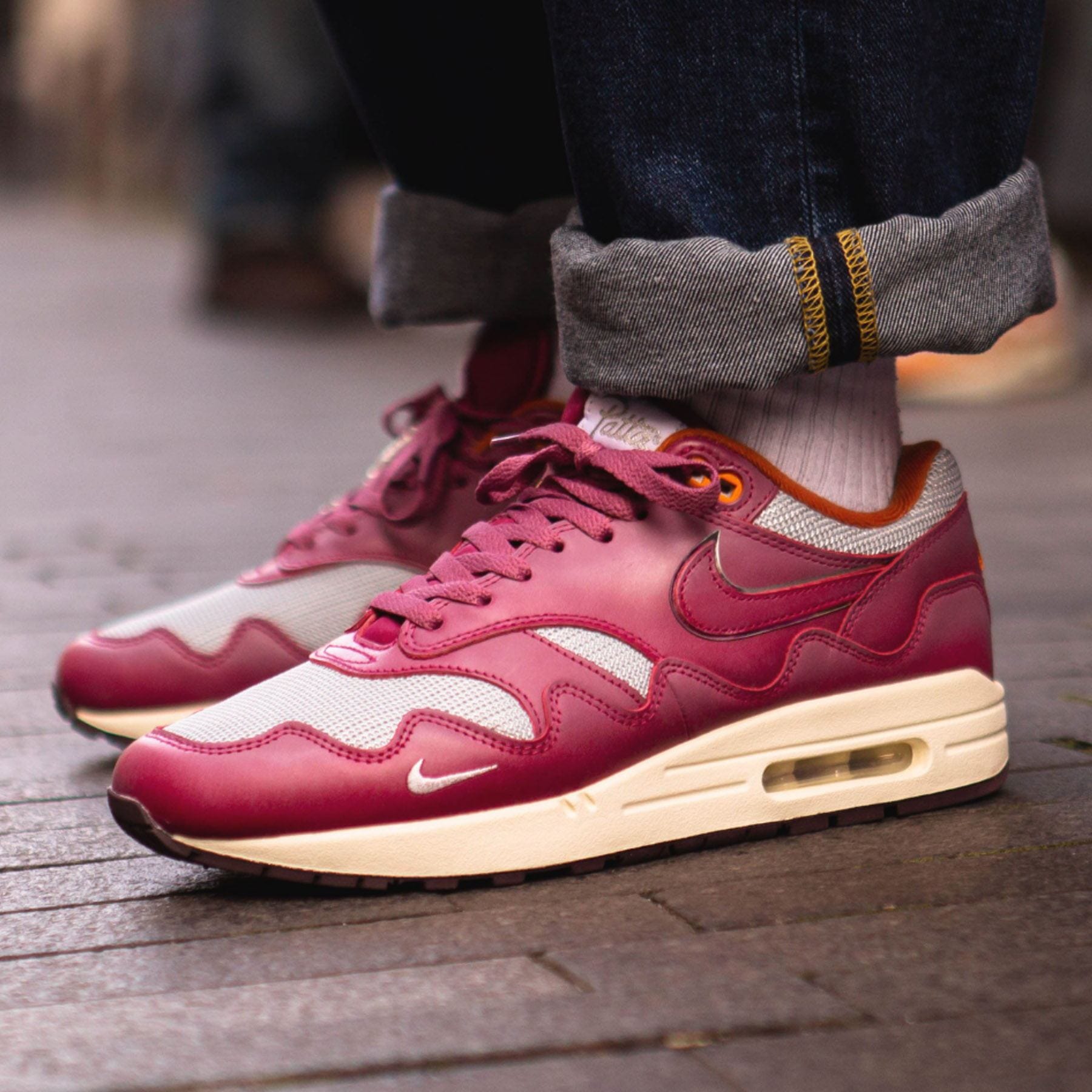 Patta x Nike Air Max 1 'Rush Maroon' — UK 3 | EU 35.5 | US 3.5 — Alternate View 7