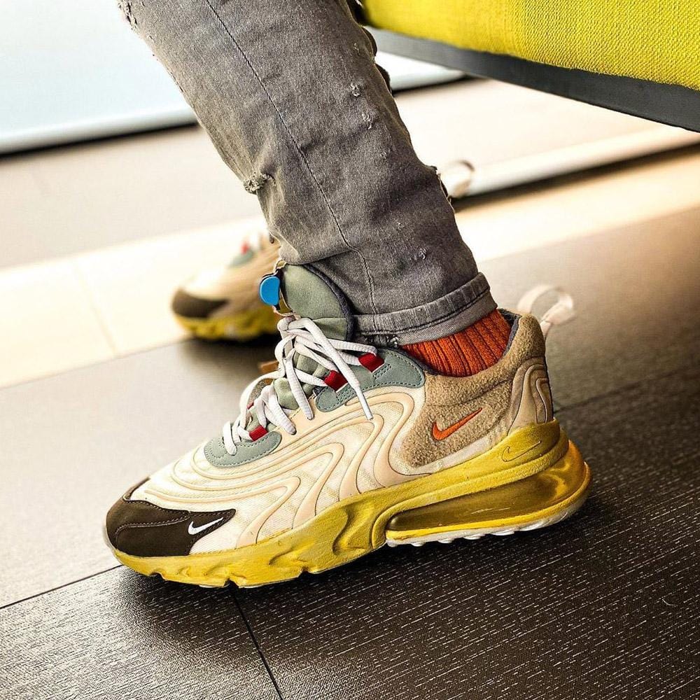 Travis Scott x Nike Air Max 270 React ENG 'Cactus Trails' — UK 3 | EU 35.5 | US 3.5 — Alternate View 7