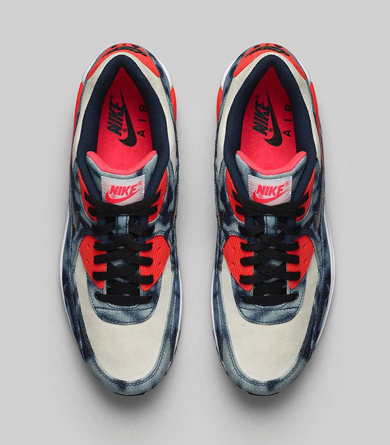 Nike Air Max 90 QS 'Bleached Denim' — UK 3 | EU 35.5 | US 3.5 — Top View