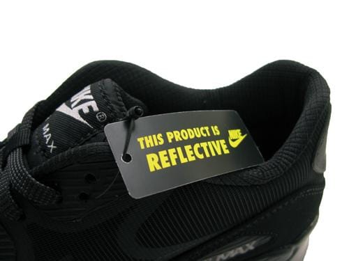 Nike Air Max 'Reflective Tape' Black — UK 3 | EU 35.5 | US 3.5 — Back View