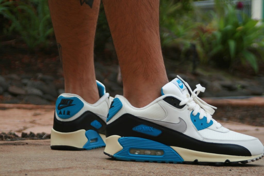 Nike Air Max 90 OG Vintage "Laser Blue" — UK 3 | EU 35.5 | US 3.5 — Side View