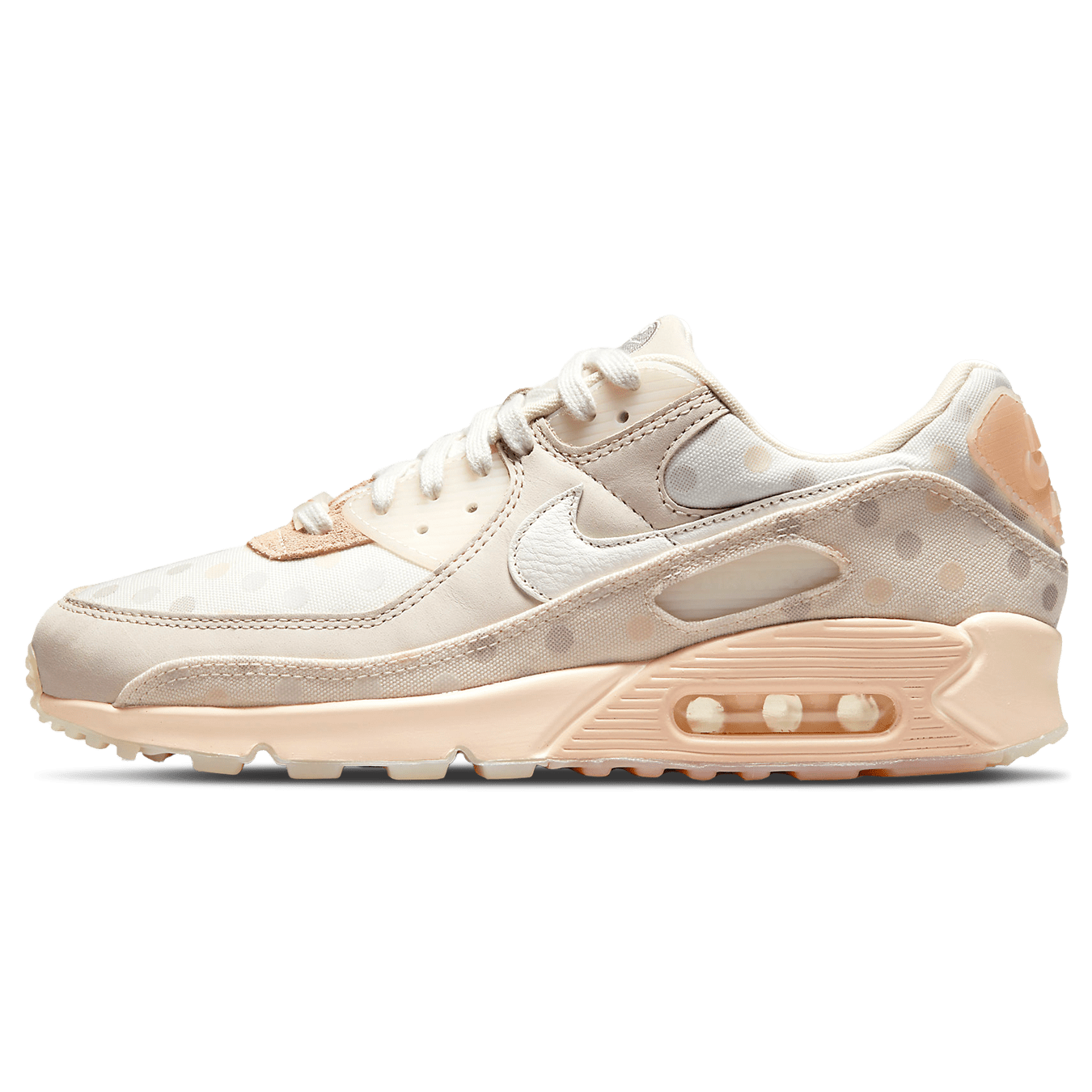Nike Air Max 90 'Shimmer Polka Dot Sand' — UK 3 | EU 35.5 | US 3.5 — Front View