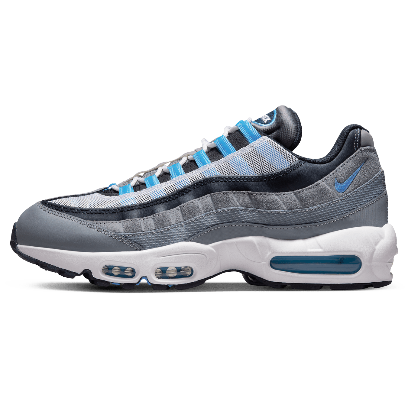 Nike Air Max 95 'Cool Grey University Blue' — UK 3 | EU 35.5 | US 3.5 — Front View