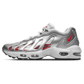 Nike x Supreme Air Max 96 'Metallic Silver' — UK 3 | EU 35.5 | US 3.5 — Front View