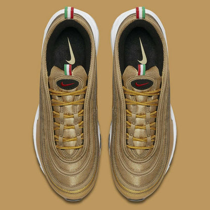 Nike Air Max 97 OG Gold "Italy" — UK 3 | EU 35.5 | US 3.5 — Lifestyle View