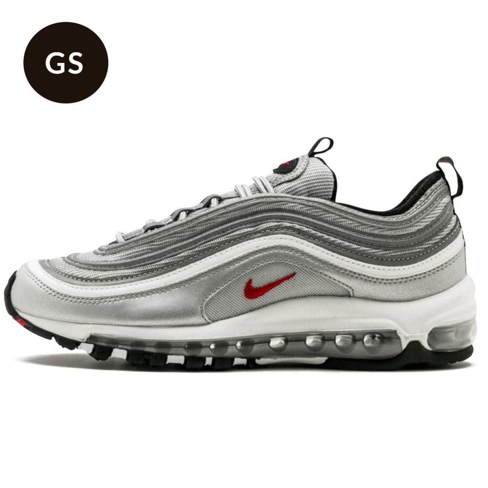 Nike Air Max 97 GS QS Silver Bullet — UK 13.5 | EU 32 | US 1Y — Front View