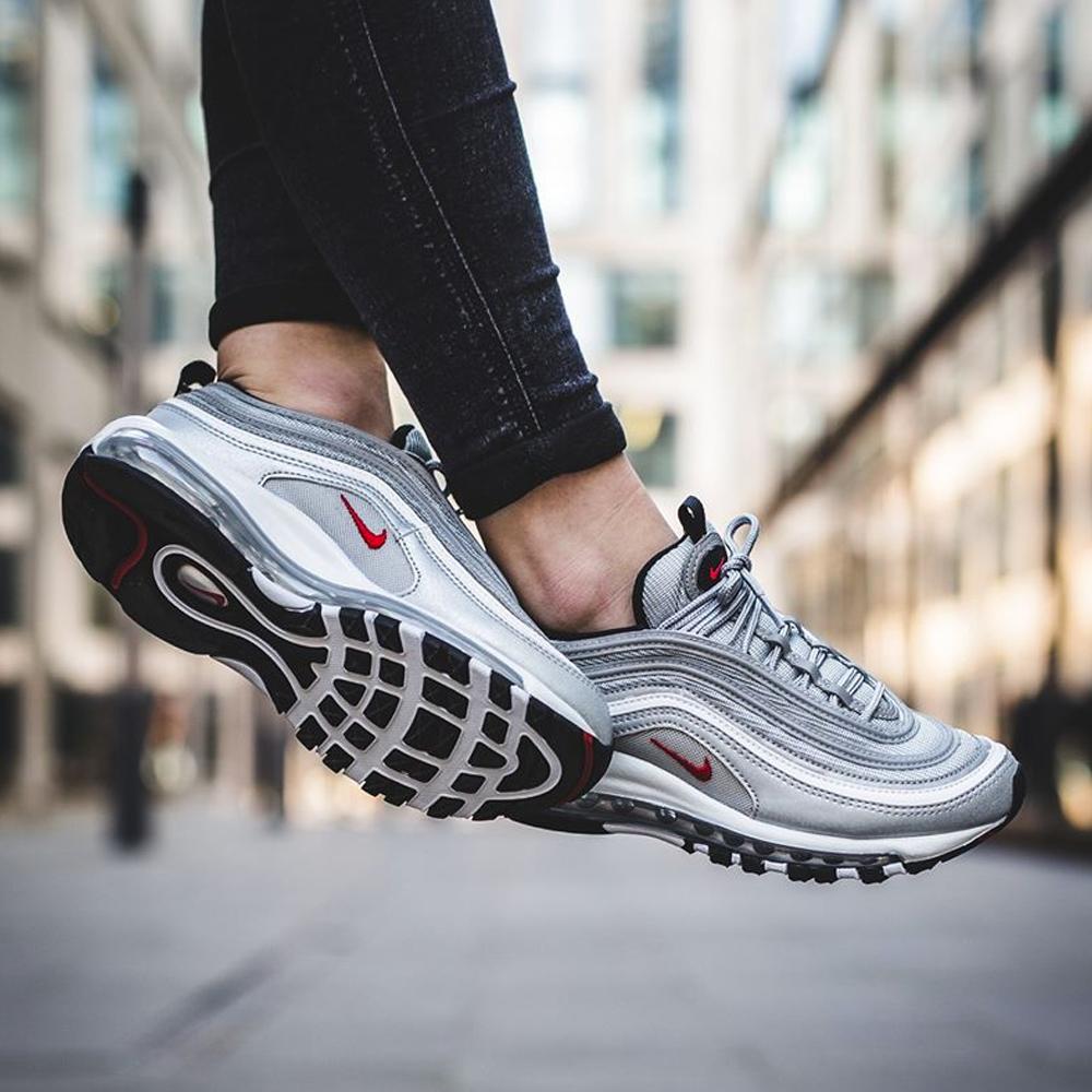 Nike Air Max 97 GS QS Silver Bullet — UK 13.5 | EU 32 | US 1Y — Back View