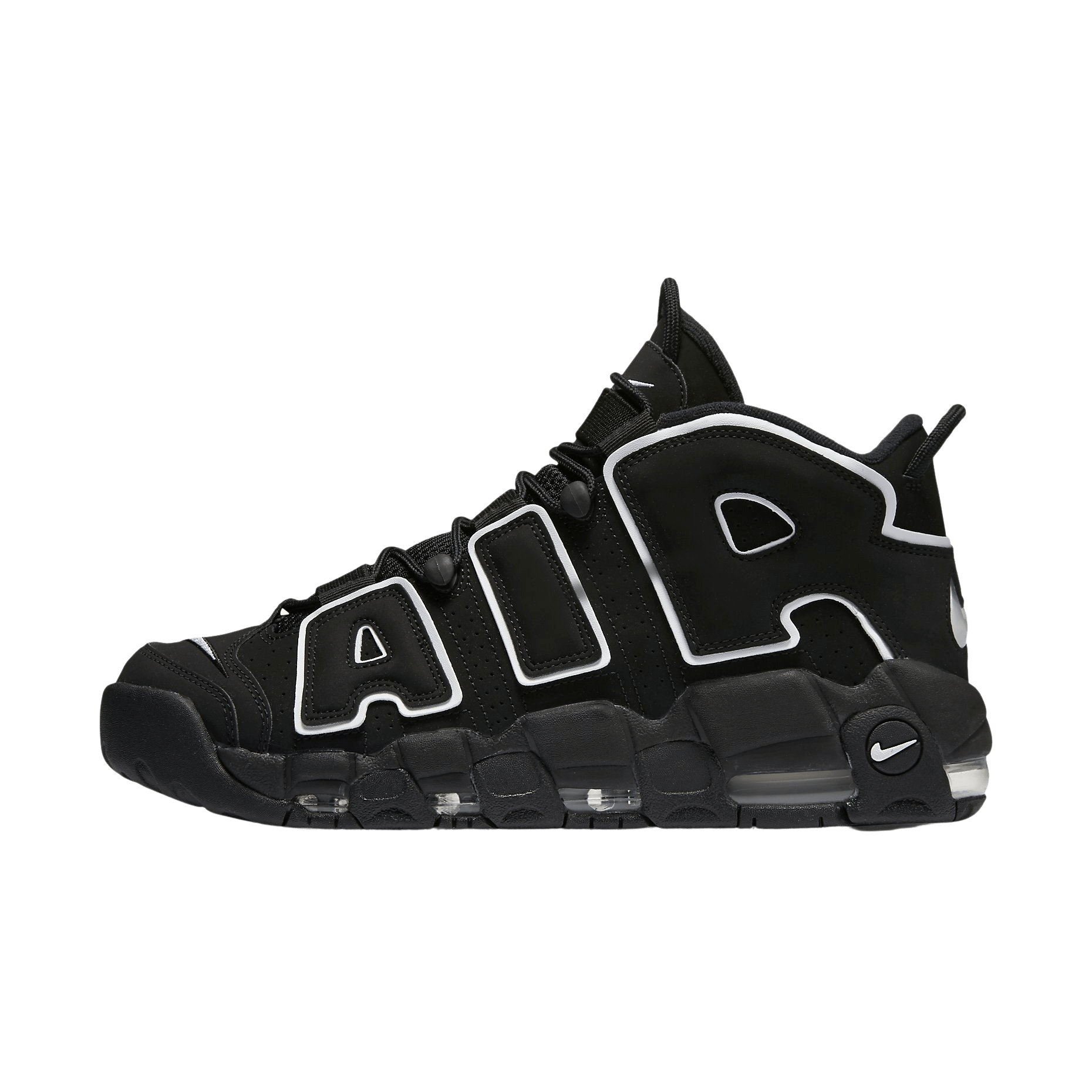 NIKE AIR MORE UPTEMPO OG Black — UK 3 | EU 35.5 | US 3.5 — Front View