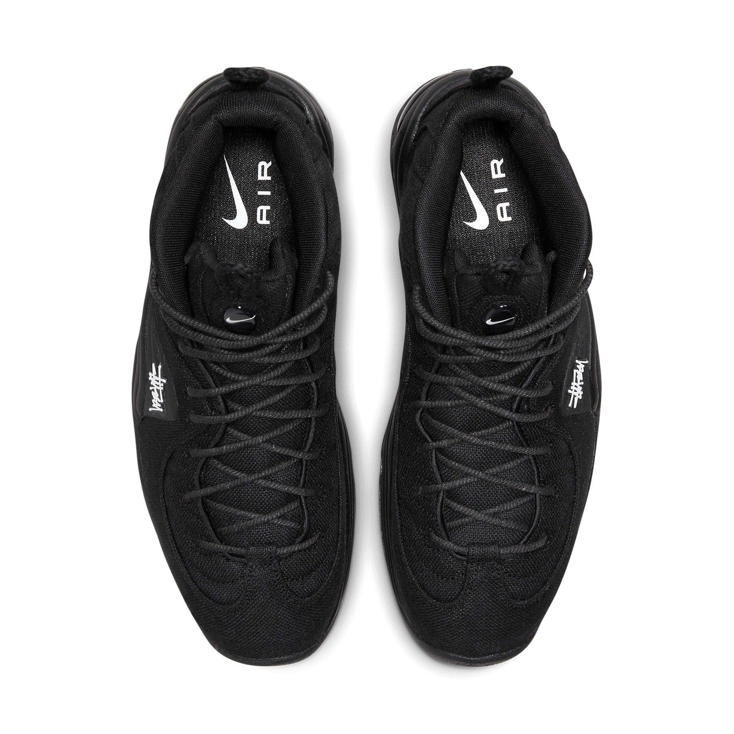 Stussy x Nike Air Penny 2 'Black' — UK 3 | EU 35.5 | US 3.5 — Back View