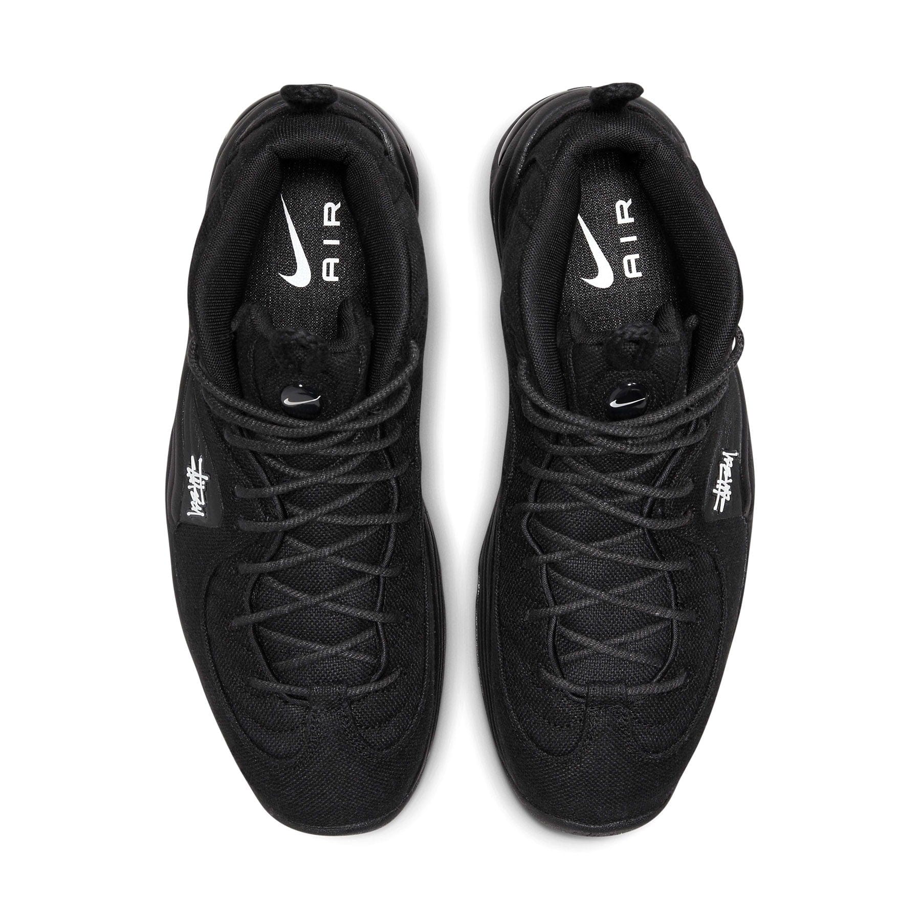 Stussy x Nike Air Penny 2 'Black' — UK 3 | EU 35.5 | US 3.5 — Back View