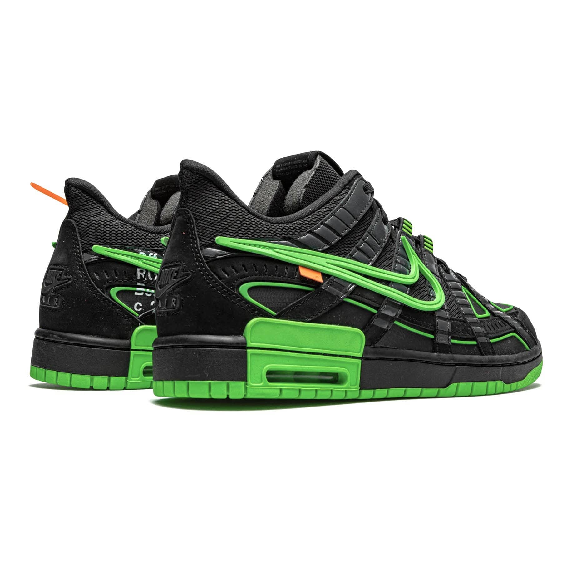Off-White x Nike Air Rubber Dunk 'Green Strike' — UK 3 | EU 35.5 | US 3.5 — Back View
