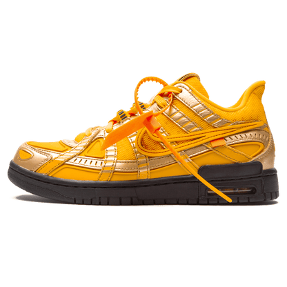 Off-White x Nike Air Rubber Dunk 'University Gold' — UK 3 | EU 35.5 | US 3.5 — Front View