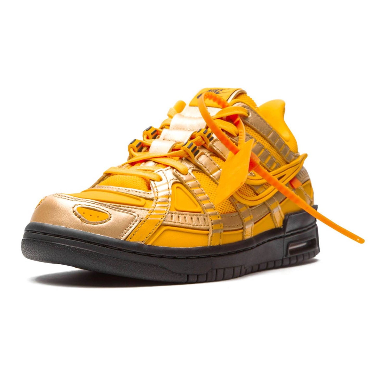 Off-White x Nike Air Rubber Dunk 'University Gold' — UK 3 | EU 35.5 | US 3.5 — Top View