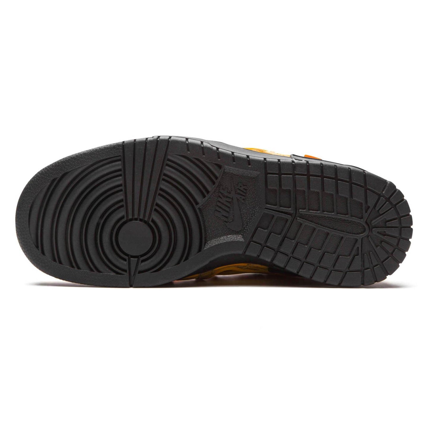 Off-White x Nike Air Rubber Dunk 'University Gold' — UK 3 | EU 35.5 | US 3.5 — Detail View