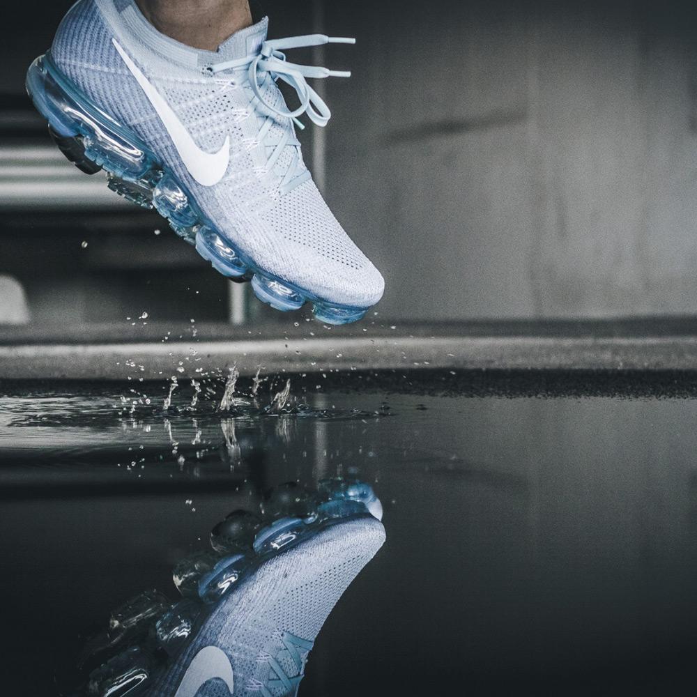 Nike Air Vapormax Flyknit Pure Platinum-White — UK 3 | EU 35.5 | US 3.5 — Side View