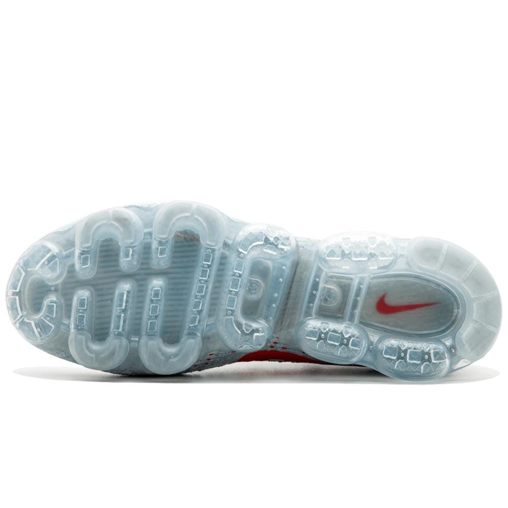 Nike Air Vapormax Flyknit Pure Platinum-University Red — UK 3 | EU 35.5 | US 3.5 — Detail View