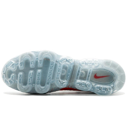 Nike Air Vapormax Flyknit Pure Platinum-University Red — UK 3 | EU 35.5 | US 3.5 — Detail View