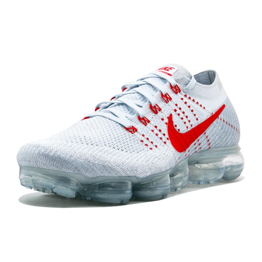 Nike Air Vapormax Flyknit Pure Platinum-University Red — UK 3 | EU 35.5 | US 3.5 — Back View