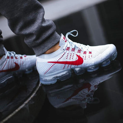 Nike Air Vapormax Flyknit Pure Platinum-University Red — UK 3 | EU 35.5 | US 3.5 — Alternate View 8