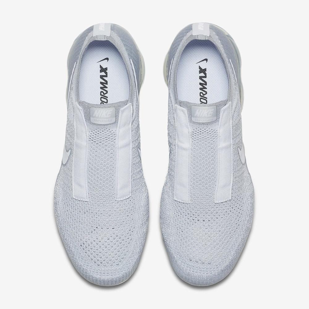 Nike Air VaporMax Flyknit SE Pure Platinum-White — UK 3 | EU 35.5 | US 3.5 — Top View