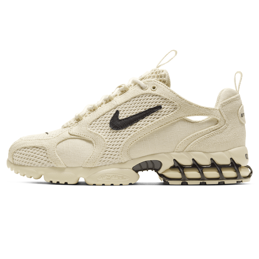 Stussy x Nike Air Zoom Spiridon Caged 2 'Fossil' — UK 3 | EU 35.5 | US 3.5 — Front View