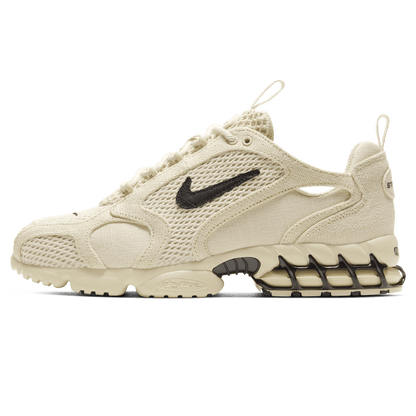 Stussy x Nike Air Zoom Spiridon Caged 2 'Fossil' — UK 3 | EU 35.5 | US 3.5 — Front View
