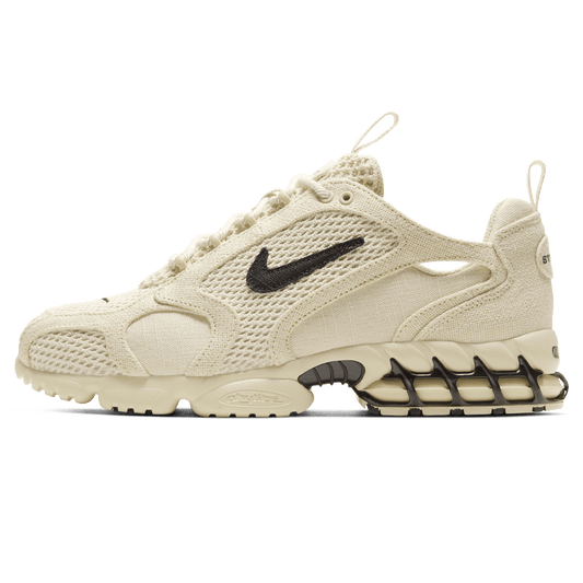 Stussy x Nike Air Zoom Spiridon Caged 2 'Fossil' — UK 3 | EU 35.5 | US 3.5 — Front View