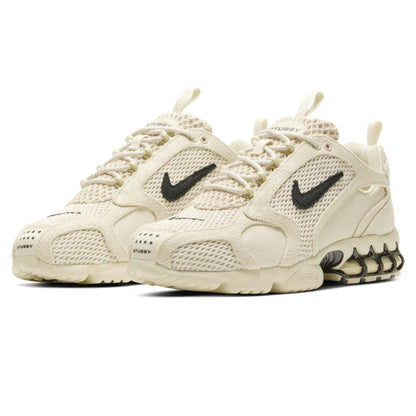Stussy x Nike Air Zoom Spiridon Caged 2 'Fossil' — UK 3 | EU 35.5 | US 3.5 — Side View