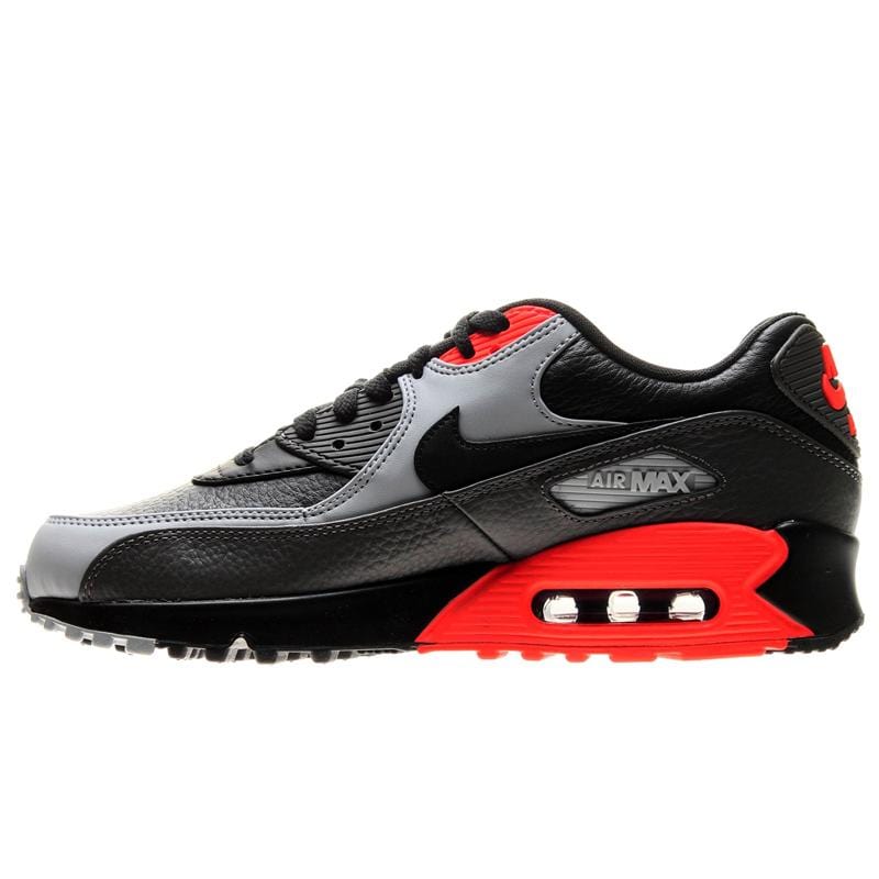 Nike Air Max 90 LTR 'Black Medium Ash Total Crimson' — UK 3 | EU 35.5 | US 3.5 — Front View