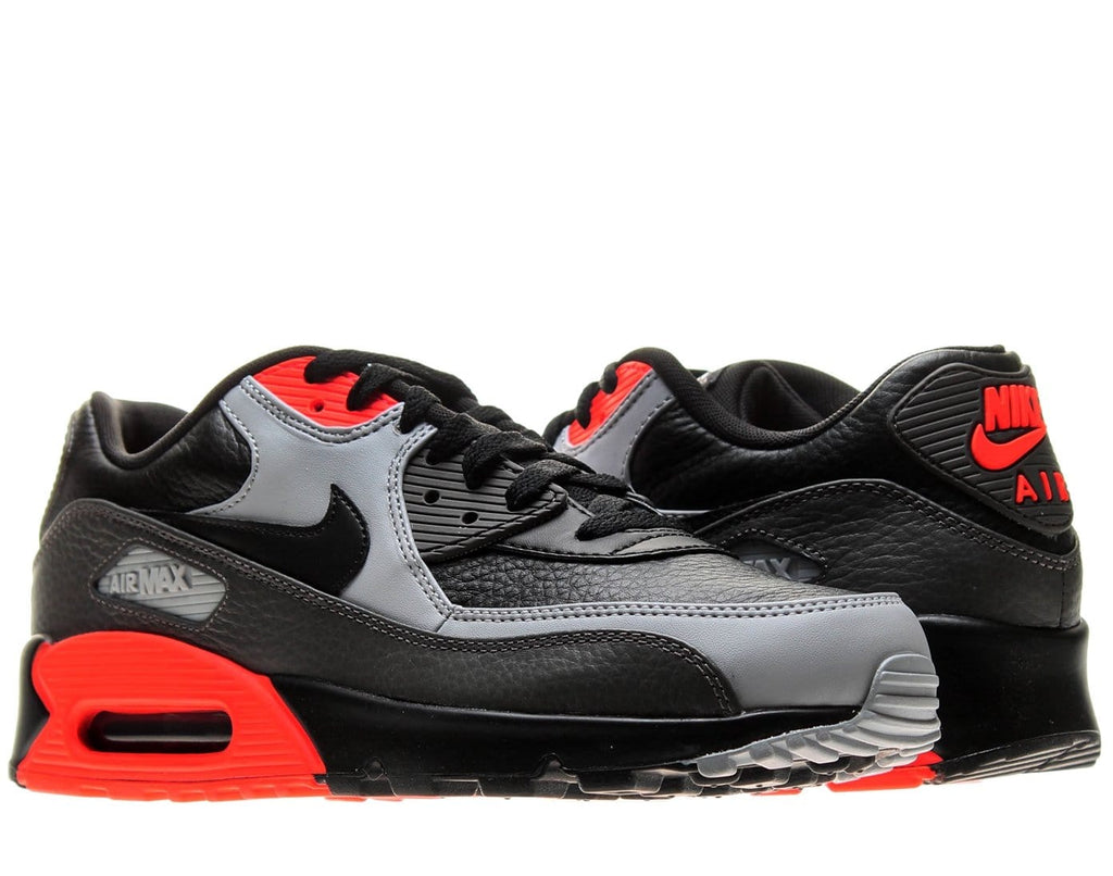 Nike Air Max 90 LTR 'Black Medium Ash Total Crimson' — UK 3 | EU 35.5 | US 3.5 — Top View