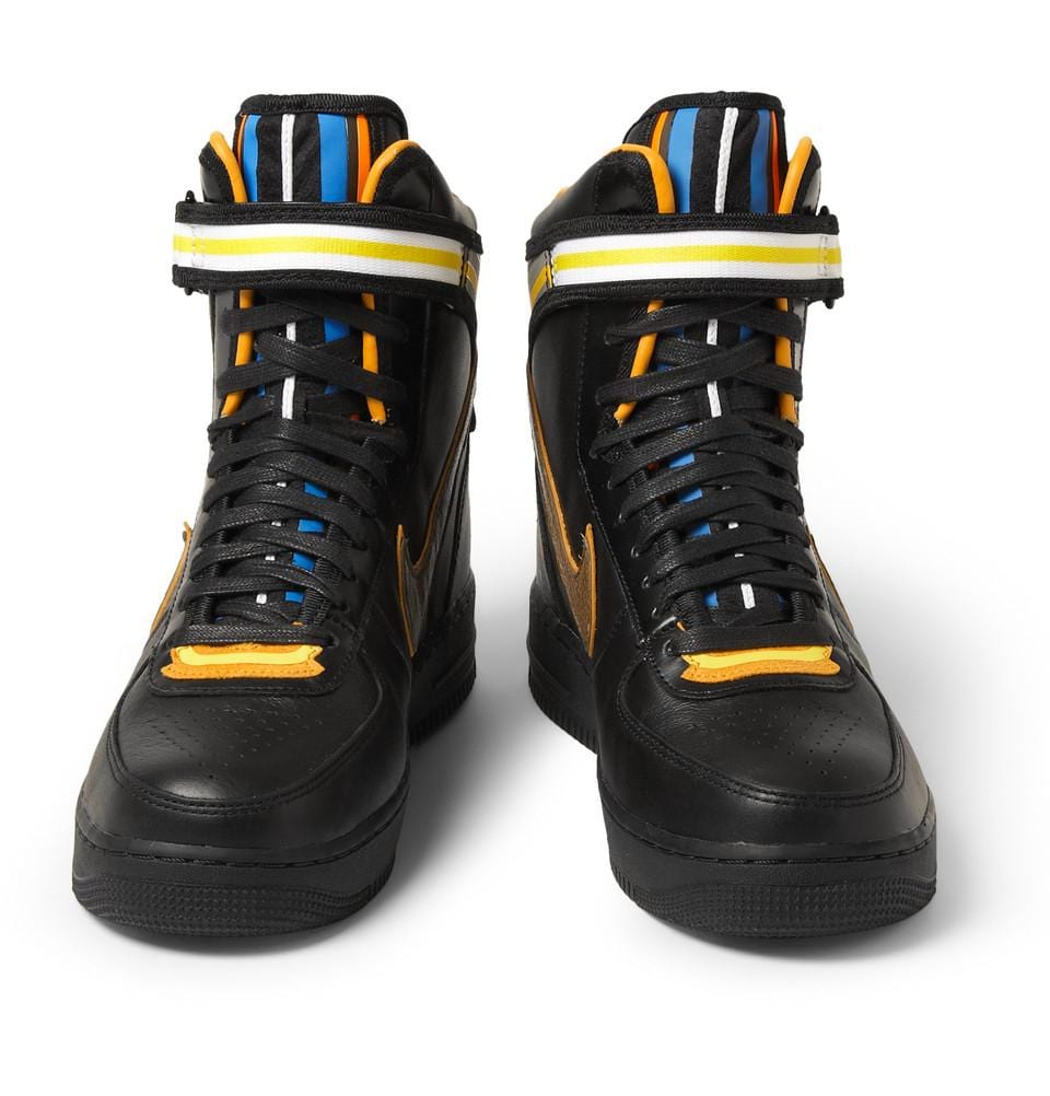 Nike Black Riccardo Tisci Air Force 1 Hi Leather Sneakers — UK 3 | EU 35.5 | US 3.5 — Back View