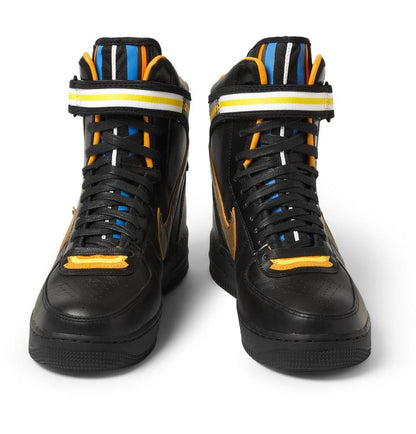 Nike Black Riccardo Tisci Air Force 1 Hi Leather Sneakers — UK 3 | EU 35.5 | US 3.5 — Back View