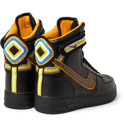 Nike Black Riccardo Tisci Air Force 1 Hi Leather Sneakers — UK 3 | EU 35.5 | US 3.5 — Top View