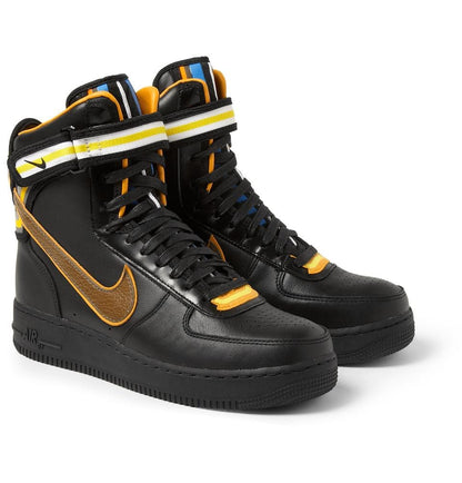 Nike Black Riccardo Tisci Air Force 1 Hi Leather Sneakers — UK 3 | EU 35.5 | US 3.5 — Side View