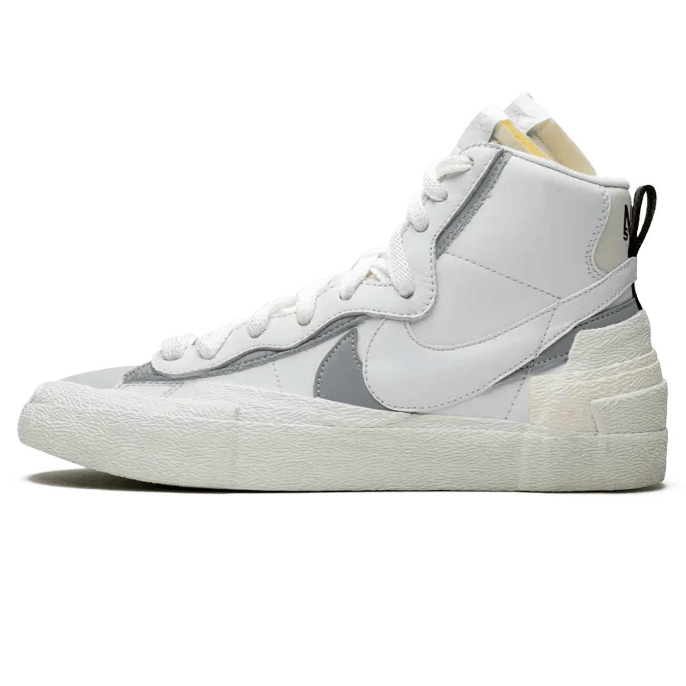 sacai x Blazer Mid 'White Grey' — UK 3 | EU 35.5 | US 3.5 — Front View