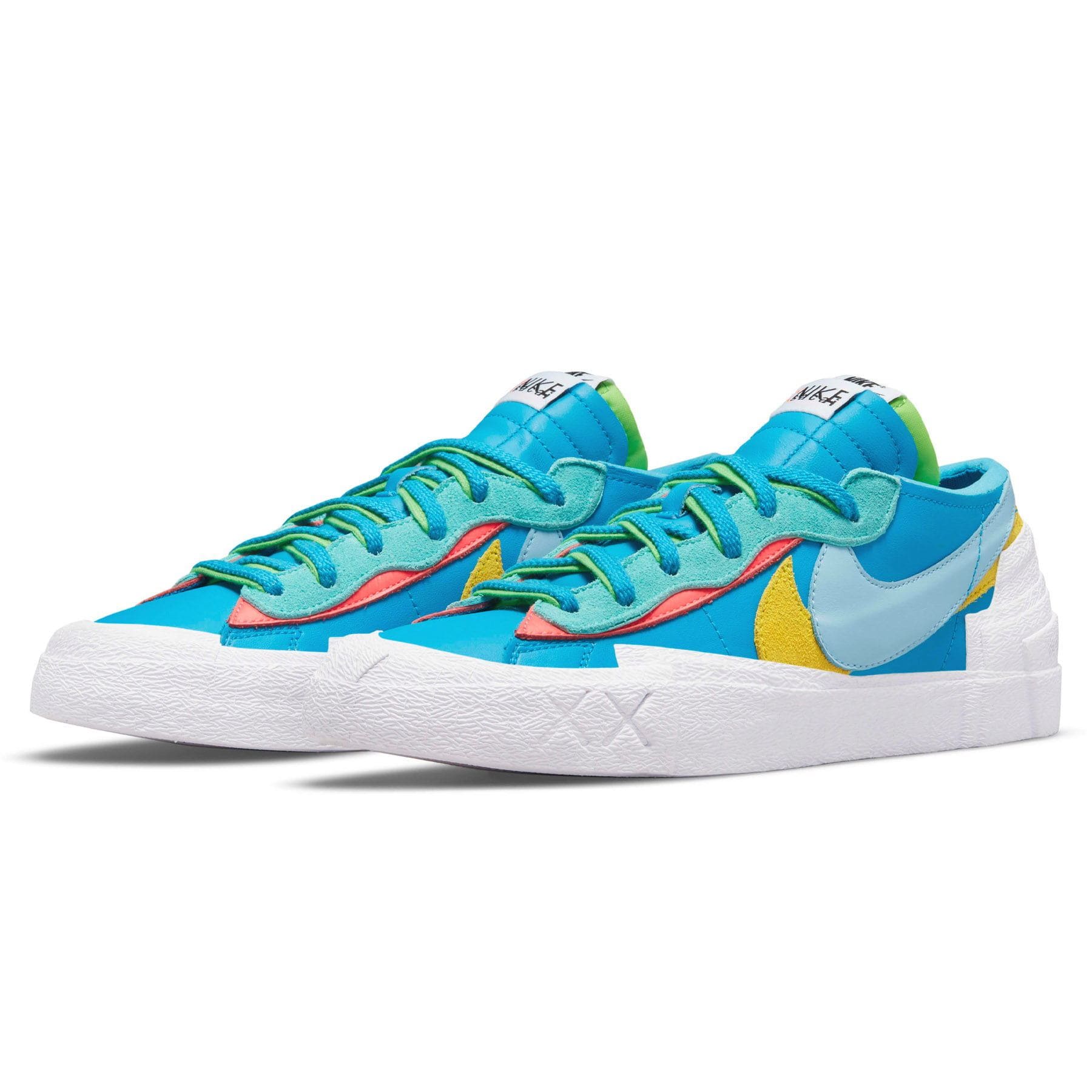 KAWS x sacai x Nike Blazer Low ‘Neptune Blue’ — UK 3 | EU 35.5 | US 3.5 — Side View