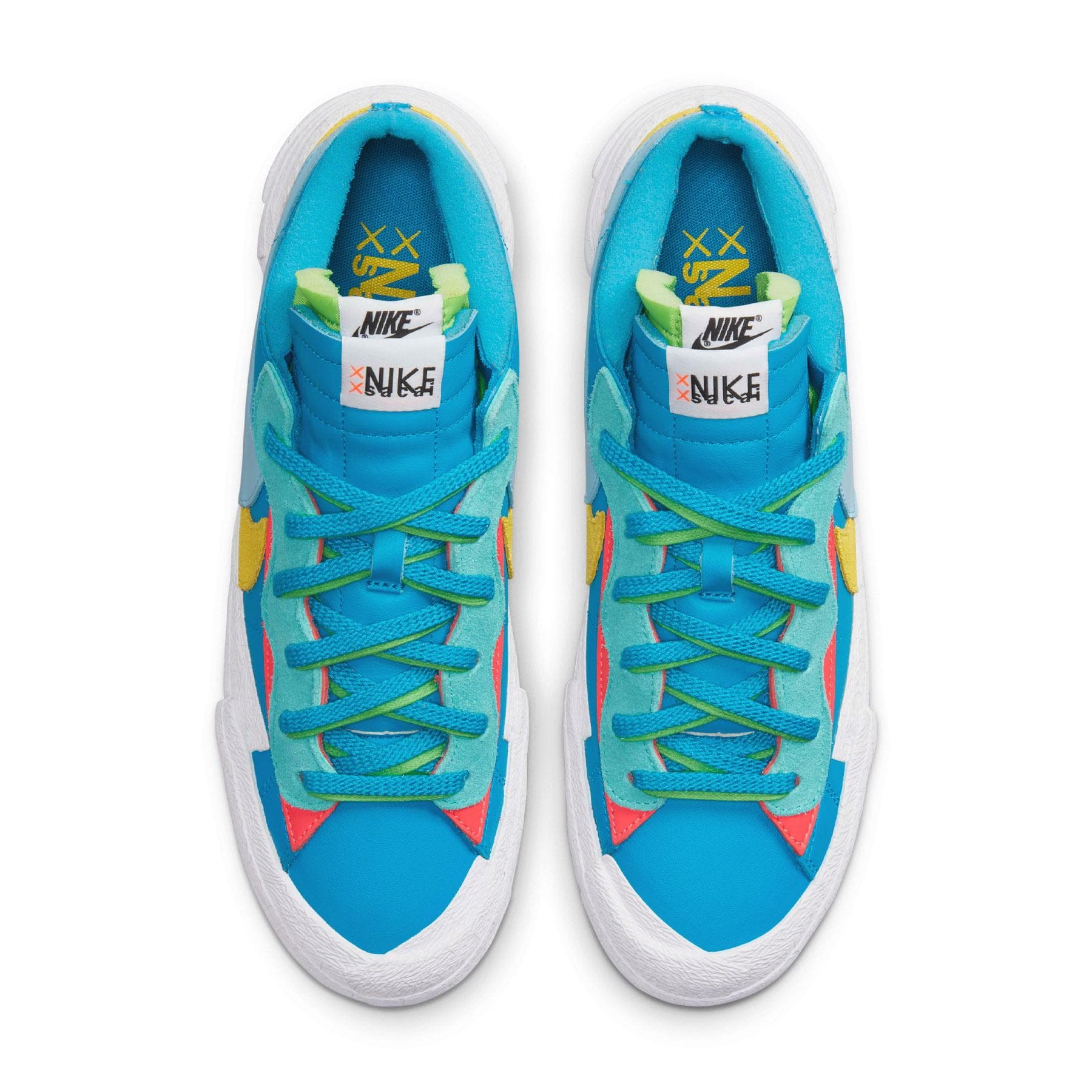 KAWS x sacai x Nike Blazer Low ‘Neptune Blue’ — UK 3 | EU 35.5 | US 3.5 — Back View
